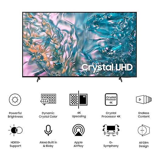 Samsung 138 cm (55 inches) D Series Brighter Crystal 4K Dynamic Ultra HD Smart LED TV UA55DUE80AKLXL (Titan Gray)