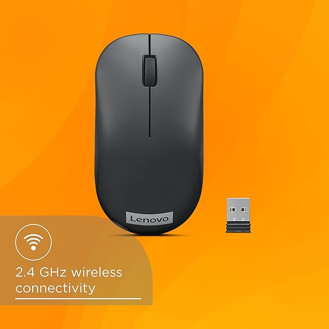 Lenovo 130 Wireless Compact Mouse, 1K DPI Optical sensor,