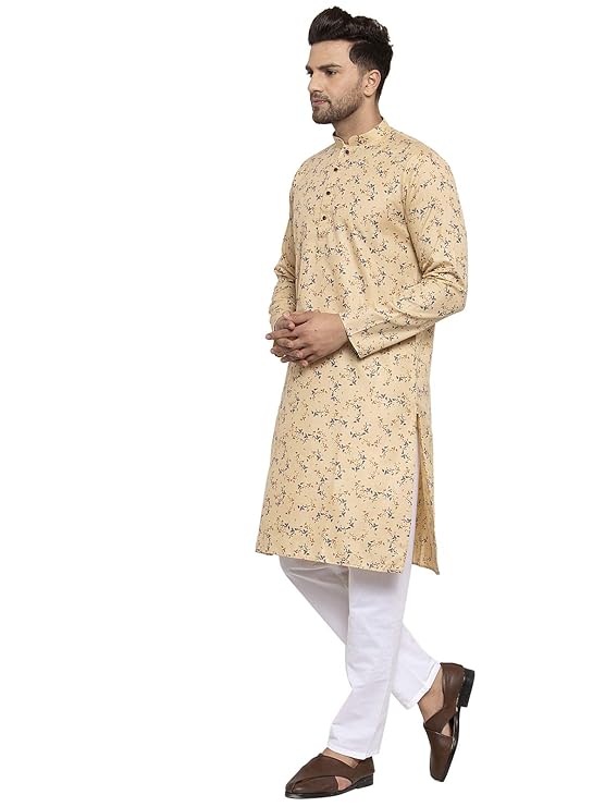 KRAFT INDIA Men's Cotton Rich Stylish Ethnic Wear Kurta Pyjama