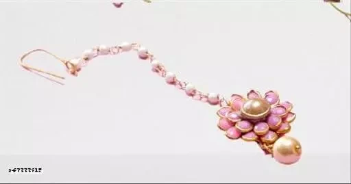 Traditional Stud Beads Design Ethnic Maang Tikka for Women and Girls