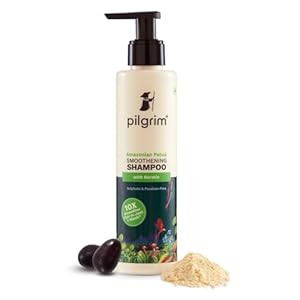 Pilgrim Patuá & Keratin Hair SMOOTHENING SHAMPOO for Dry & Frizzy hair | Sulphate & Paraben free shampoo for Women & Men | Hair Smoothening & healthy scalp | 200 ml