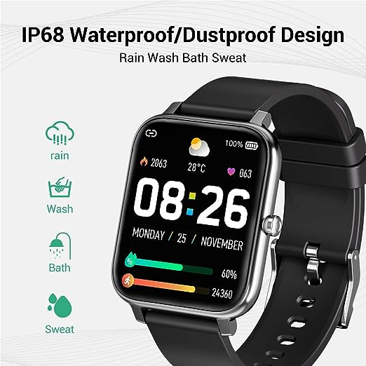 Smart Watch with Full Touch 1.78” Biggest HD Display, Fitness