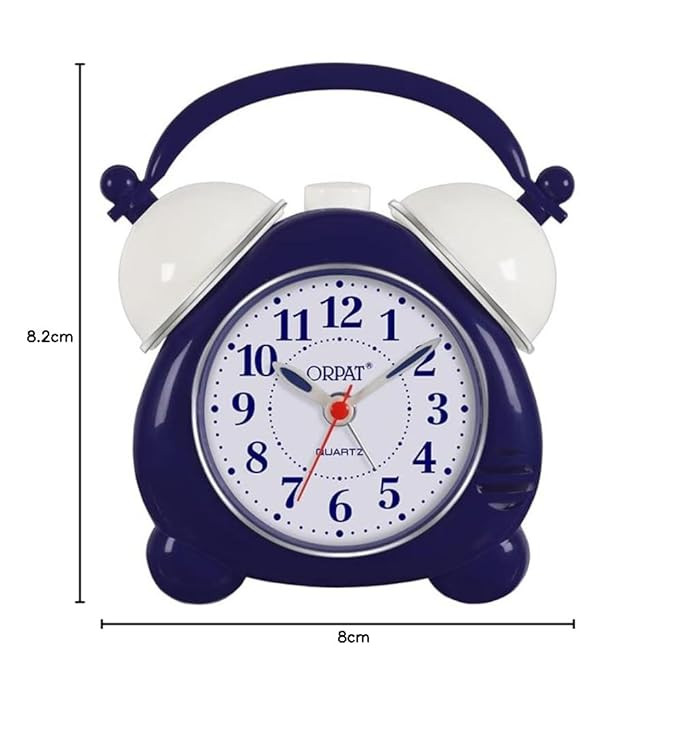 Ajanta TBB-777 Telephone Time Piece Buzzer Alarm Clock - Wake up on time with This Stylish and Reliable Clock, Featuring a Loud Buzzer Alarm and Easy-to-Read Digital Display (Blue)