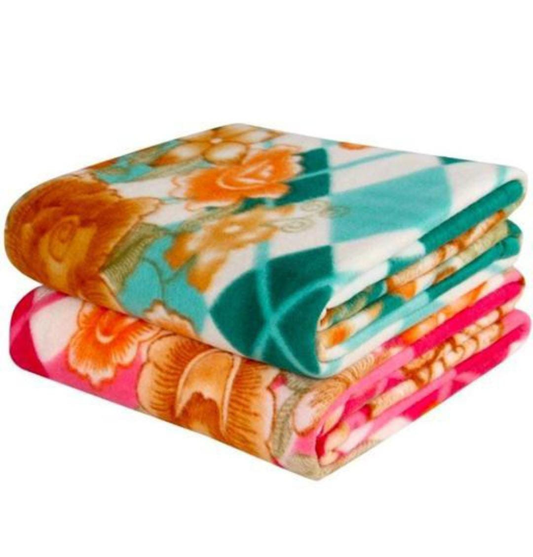Multicolor Light Weight Blanket (Set of 2)