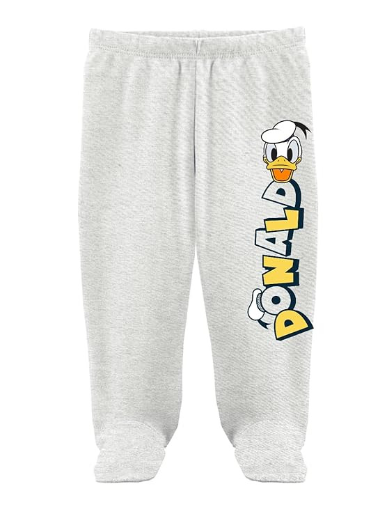 minicult Disney Mickey Mouse Footed Pajama Pants for Baby Boys and Girls(Pink b1)(Pack of 2)