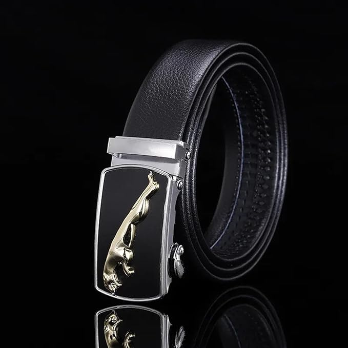 LUXIQE Synthetic Leather Belt for Men with Autolock Buckle - Micro Adjustable Belt Fit Everywhere | Formal & Casual (BT7)