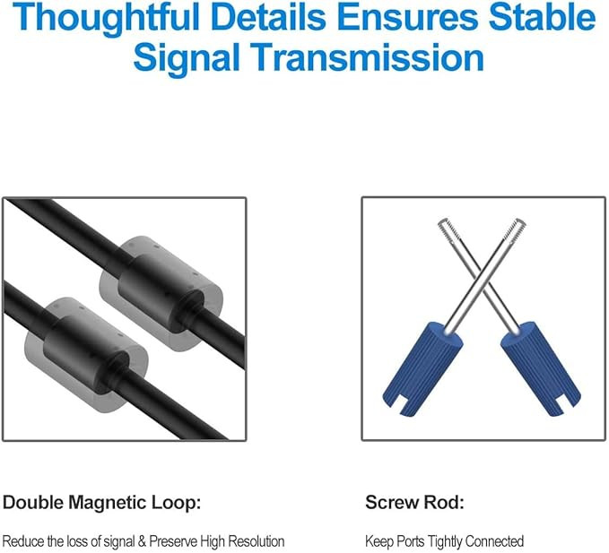 LS LAPSTER Quality Assured Male to Male VGA Cable 1.5 Meter, Support Monitor/PC/LCD/LED, Plasma, Projector, TFT (LST-VGACBLE-1.5M)