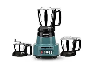 Panasonic 1500W Mixer Grinder with 3 Stainless Steel Jars set, (Coral Blue) MX-AV325 | Elements Series With SS304 Grade Stainless Steel Blade