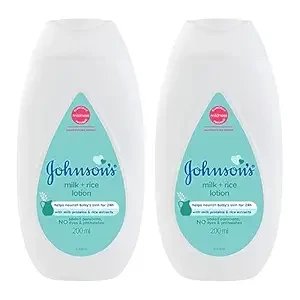 Johnson's Johnson & Johnson Baby Milk and Rice Baby Lotion 200ml (Pack of 2)