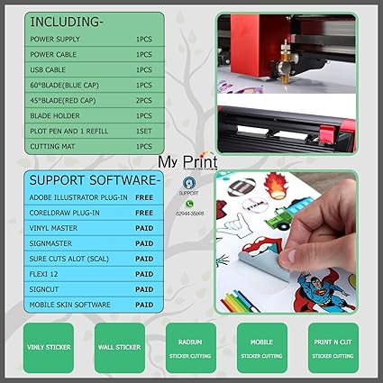 SKYCUT V24 | 24inch | Upto 350 GSM Paper Cutting Plotter | With High Pressure | Auto Feeding Sensor | Paper Card | Vinyl, Sticker, Multipurpose Machine | for Business Supplies Products