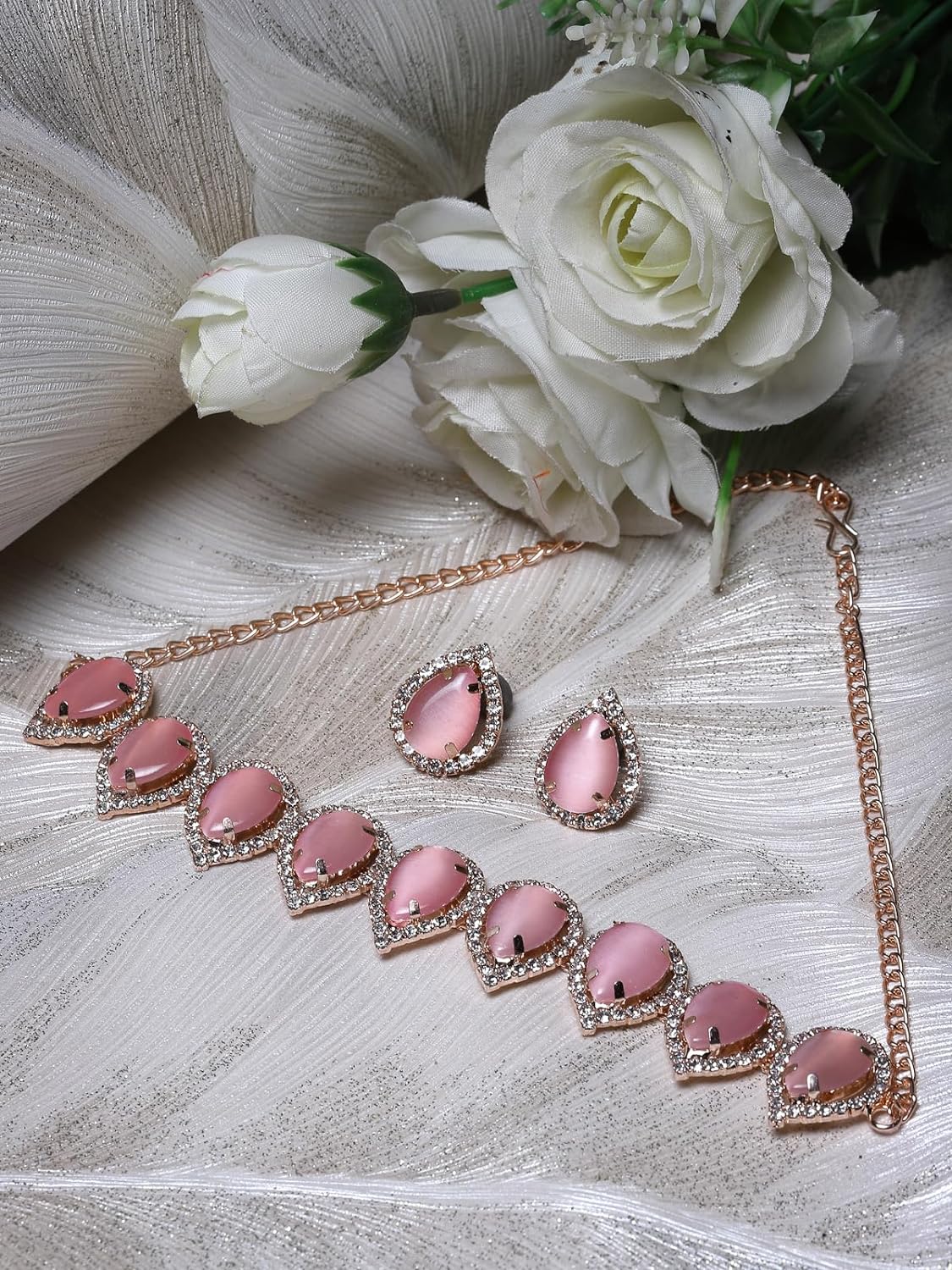 Sukkhi Elaborate Gold-Plated With Necklace Set With Drop Earrings | Jewellery Set For Women