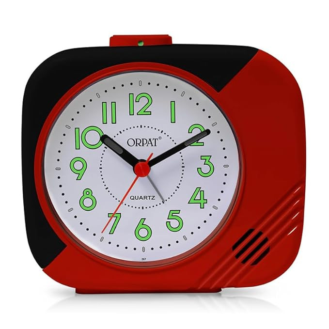 Ajanta Orpat Time Piece Beep Alarm Analog Clock (Small_140X114X74 Mm,Plastic)