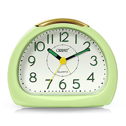 Ajanta Orpat Time Piece Beep Alarm Analog Clock (Small_140X114X74 Mm, White,Plastic)