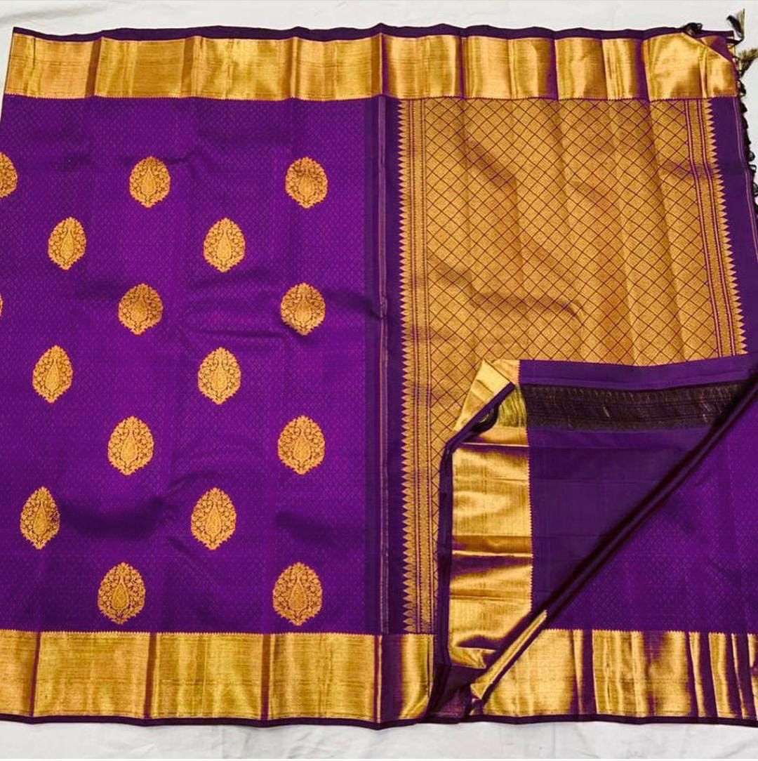 Women's Kanjivaram Soft Lichi Silk Saree