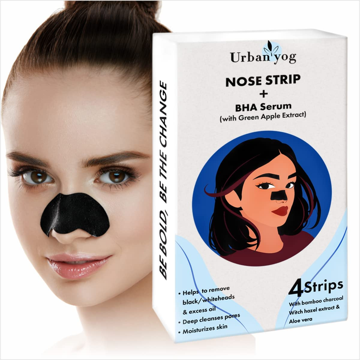 URBAN YOG - NOSE STRIP + BHA SERUM (4 STRIPS)