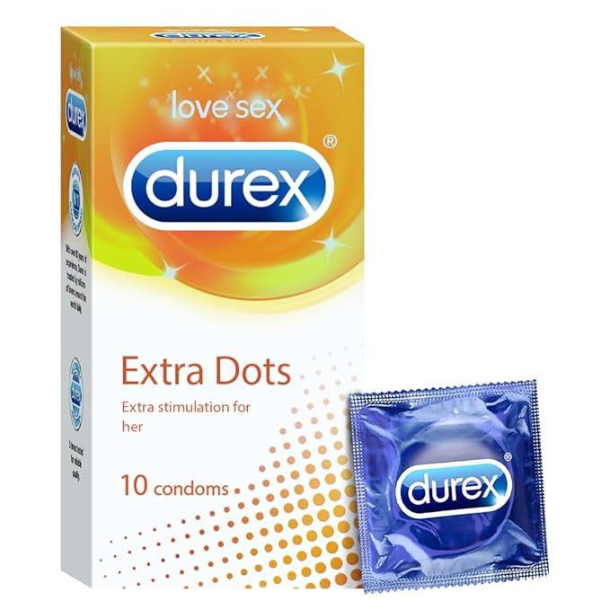 Durex Condoms, Extra Dots - 10 Count