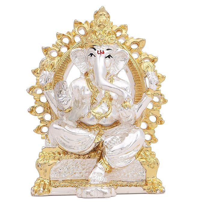 INTERNATIONAL GIFT Multicolour Ganesh Resign (Silver)