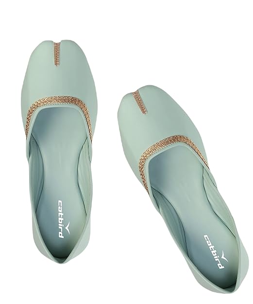 CatBird Women's Mojari Traditional Punjabi Jutti Ethnic Shoes