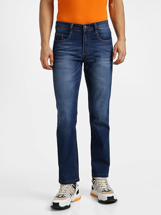 Urbano Fashion Men's Regular Fit Washed Jeans Stretchable