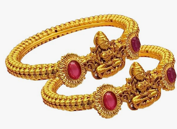 Traditional  gold plated copper Bangle set for womens