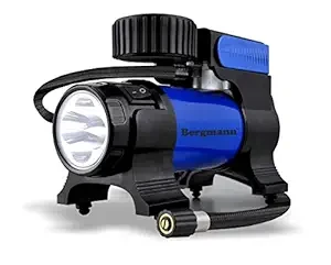 Bergmann Typhoon Heavy Duty Metal Car Tyre Inflator (Blue)