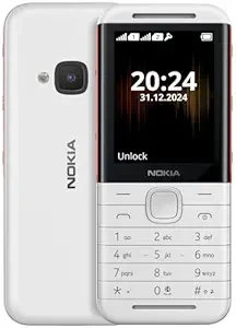 Nokia 5310 Dual SIM Keypad Phone with MP3 Player, Wireless FM Radio and Rear Camera with Flash | White/Red