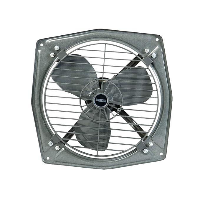 USHA Aeroclean 230MM Exhaust Fan | Goodbye Oil and Dust Lacquer Coating | 100% Copper Motor | 2 Year Warranty | (Metallic Grey) Pack of 1