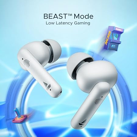 boAt Airdopes 141, Low Latency, ENx Tech, 42HRS Battery, Fast Charge, IWP, IPX4, v5.1 Bluetooth Earbuds, TWS Ear Buds Wireless Earphones with mic (Bold Black)