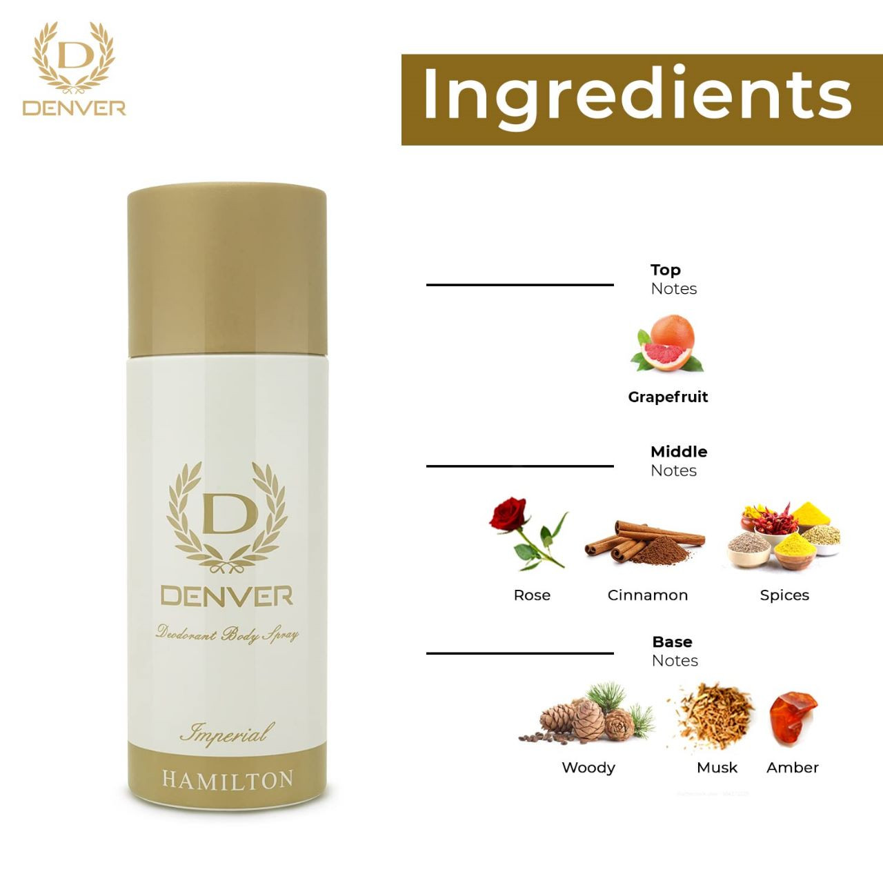 DENVER Hamilton Imperial Long Lasting Deo Spray from Men