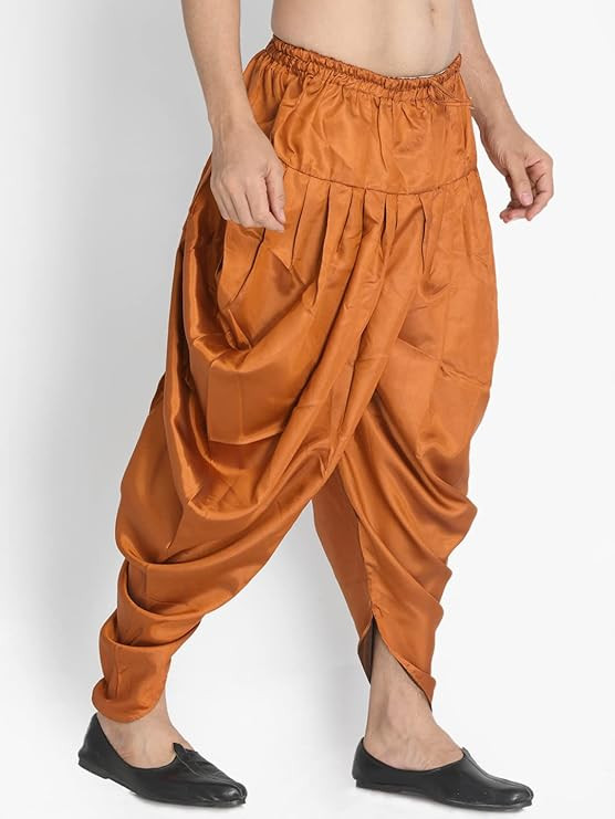 VASTRAMAY Men's Cotton Satin Blend Regular Fit Dhoti Pant