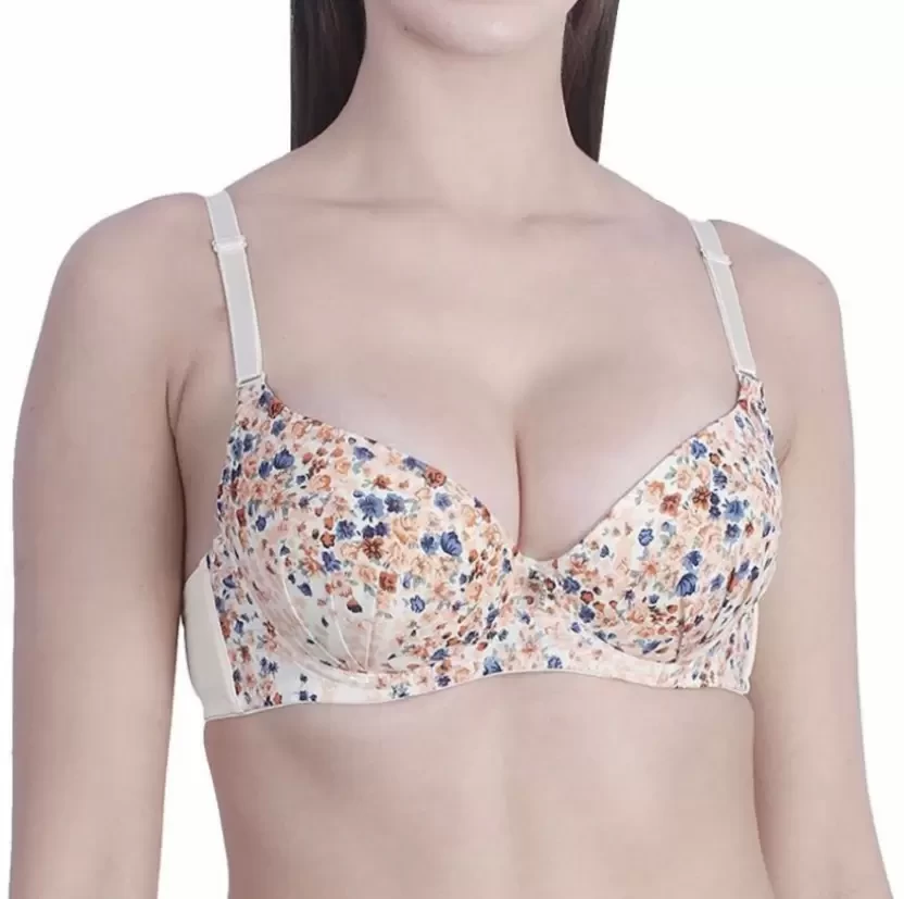 Womens Poly Cotton Padded Underwired Push-Up Bra