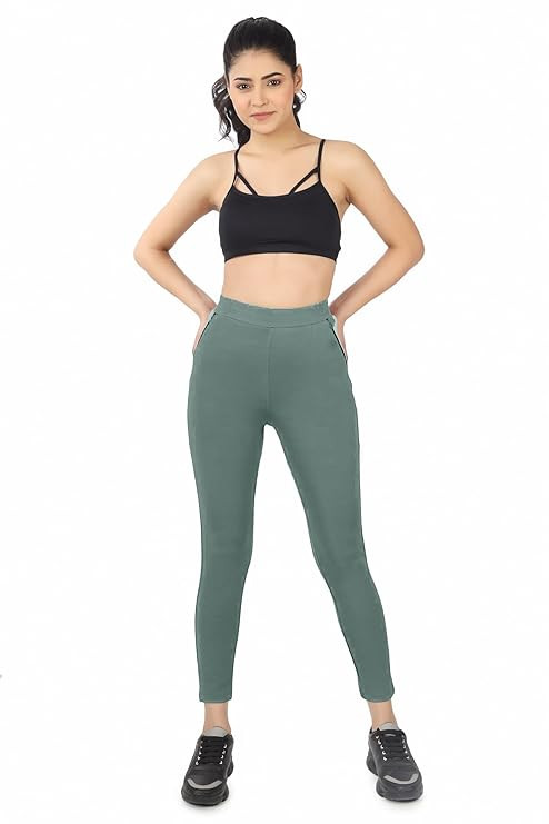 Mehrang Stretchable Yoga Pants for Women & Gym Pants for Women Workout with Mesh Insert & Side