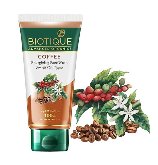 Biotique Coffee Energizing Face Wash 150ml | Purifies Skin, Unclog Pores | Paraben & SLS Free & Biotique Fruit Brightening Depigmentation & Tan Removal Face Pack, 75gm