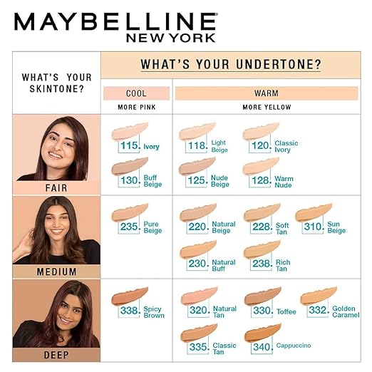 Maybelline New York Fit Me Matte+Poreless Liquid Foundation & Compact Powder, Fit Me Shade 115 Ivory, Everyday Base, Flawless Base Makeup, Combo Pack, Effortlessly Glam Face