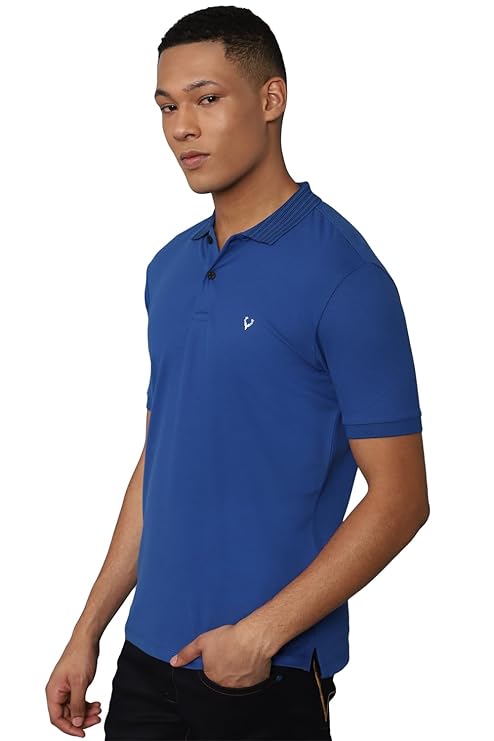 Allen Solly Men's Regular Fit T-Shirt (ASKPGRGFO40959_Blue